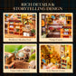 Rolife Wooden Dollhouse 3D Puzzle Pagestory Bookstore DIY Miniature House Craft Kit Kit with LED Light for Bookshelf Decor Brain Teasers Jigsaw Toys Holiday Gift for Book Lovers