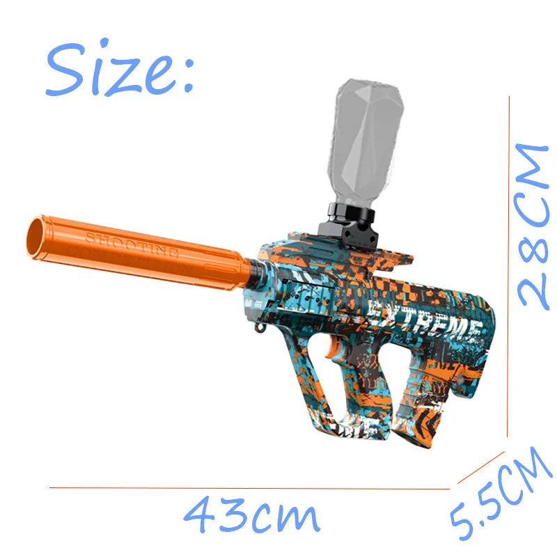 UZI Gun Toy Electric Blaster Pistol Shooting Sport AUG P90 Outdoor High Speed Rechargeable Interative Game For Boy Adult Gift