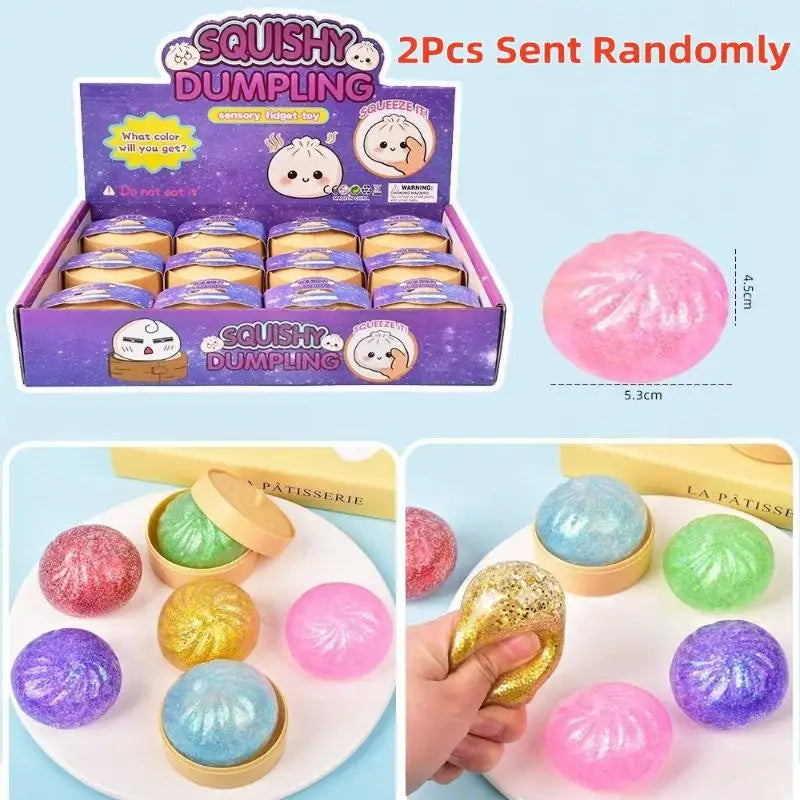 [DO]Steamed Stuff Bun Anti-Stress Dumpling Squishies Ball Fidgets Toy Soft Slowing Rebound Foam Ultra-Soft Decompression Toy[DO]