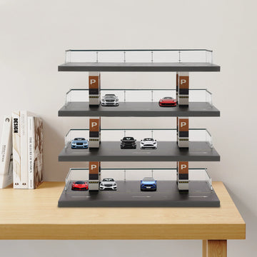 1/64 Parking Lot Toy Car Model Storage Rack Display Cabinet Kids Room Decor Xmas Gift Toys for Baby Boys Girls