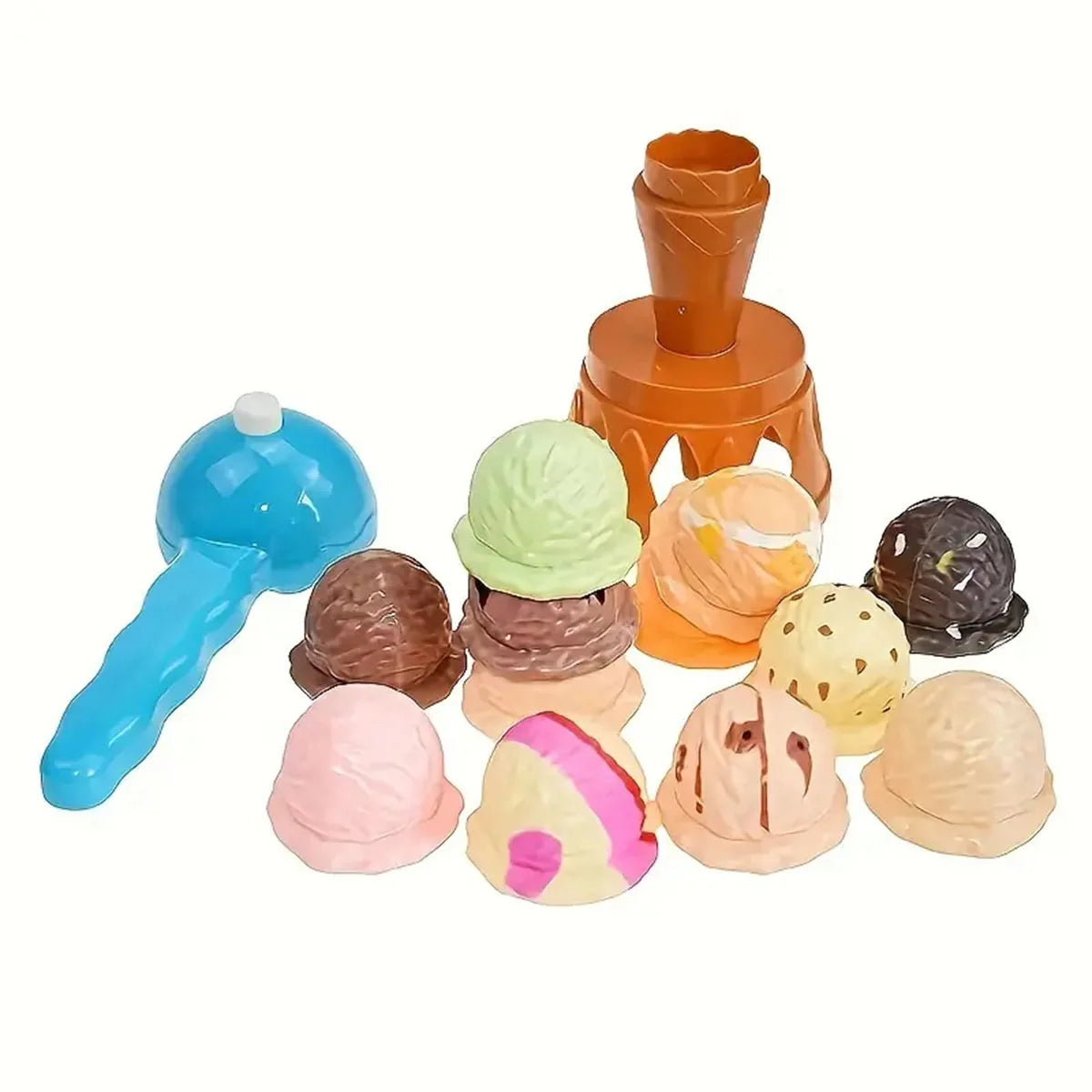 Children Simulation Food Kitchen Toy lceCream Stack Up Play Kids Pretend PlayToys Educational Toys For Baby Gifts