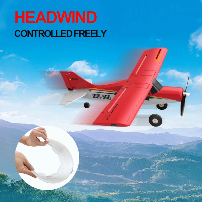 M7 Moore Off-road Aircraft Qidi560 RC Plane EPP 4CH Remote Control Brushless Airplane with LED Light Model Toys for Children