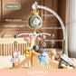 Werein Baby Crib Mobile with Remote Control Projection Musical Bed Bell Soft Night Light Lullaby Rotating Hanging Toy