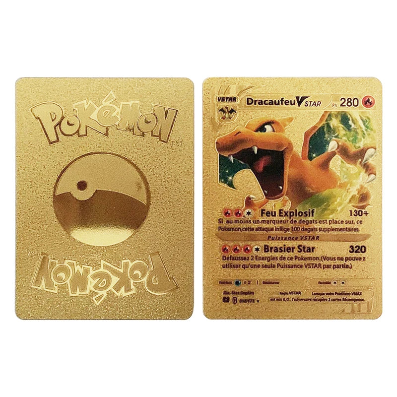 81-15Pcs Pokemon Cards Gold Silver Vmax GX Card Collection Battle Trainer Card Spanish English French Child Toys Christmas Gifts