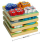 4-in-1 Wood Puzzle Cartoon 3D Animals Cognitive Jigsaw Puzzle Portable Safe Early Learning Puzzle Set Children Educational Toys