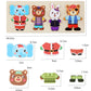 Elephant Bear Change Clothes Children's Early Education Wooden Jigsaw Puzzle Dressing Game Baby Puzzle Toys For Children Gift