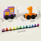 Number Digital Magnetic Wooden Train Toys Colorful Building Blocks Educational Hand-eye Coordination Magnetic Digital Train
