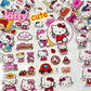 12Steets Kawaii Sanrio Hello Kitty Bubble Stickers Cute Three-Dimensional 3D Stickers Cartoon Kids Toys Gift DIY Decals