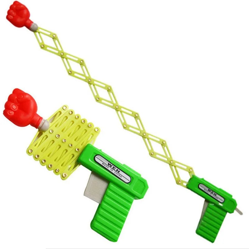 Retractable Fist Shooter Trick Toy Gun Funny Prank Toys Plastic Festival Gift for Fun Classic Elastic Telescopic Fist