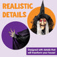 47'' Tall Animated Witch Halloween Decorations Outdoor Indoor Scary Halloween Animatronics Decor, Hanging Ghost Talking Sound Activated Led Lights Eyes Haunted House Yard Garden Lawn