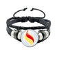 Mega Stone Key Chain Anime Peripheral Creativity Exquisite Fashion Black Leather Rope Buckle Key Chain Trend
