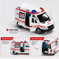 1:32 Mini Car Diecast Ambulance Fire-Truck Policecar Model Sound And Light Vehicle Simulation Collection Gifts Toys