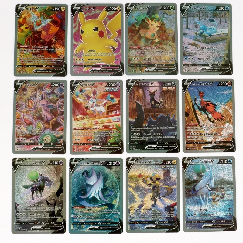 60/100Pcs English Pokemon Cards Shining MEGA GX Vmax TAG EX Vstar V Collection Cards Toys Children Gift