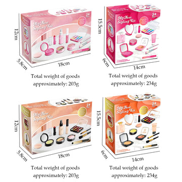 Simulated Makeup Toys, Play Cosmetics Girl Gifts Fake Makeup Set Toy Simulated Lipstick Powder Blusher Not Real Makeup for Kids