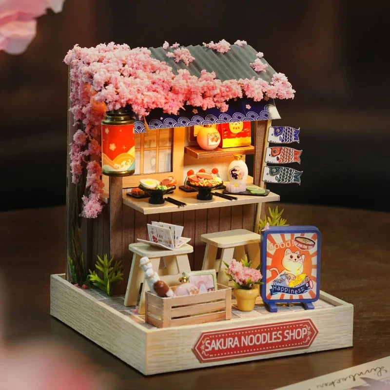 Mini Miniature Dollhouse DIY Small House Kit Making Room Toys Home Bedroom Decorations With Furniture Wooden Craft Doll Houses