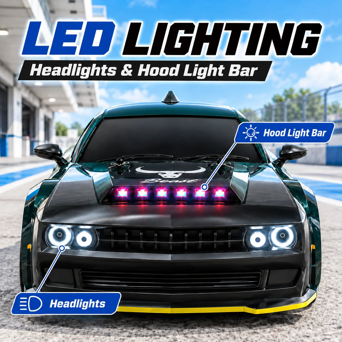 ZNLYRION 70KM/H RC Toy SG216PRO 4WD RC Drift Car 1:16 Scale  2.4G Remote Control Brushless Racing Car With LED Lights for Adults