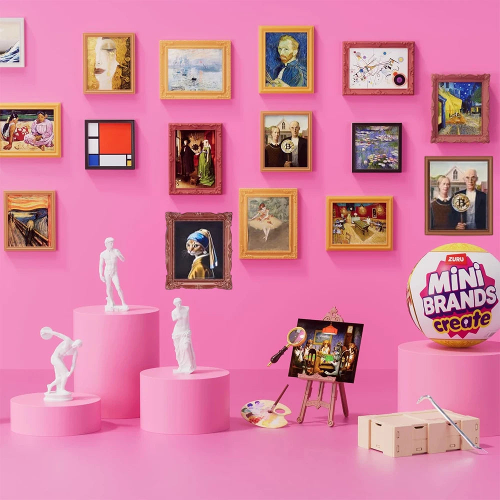 Zuru Mini Brands Create Masterpieces Series 5 Surprise Minis Blind Balls Miniature Mini Famous Painting Ornament Collectible Toy