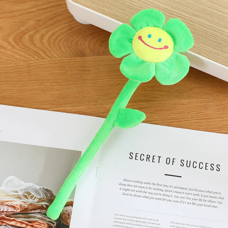 Cartoon Simulation Flower Plush Toy Sun Flower Rose Plant Home Decor PP Cotton Soft Toys Curtain Hook
