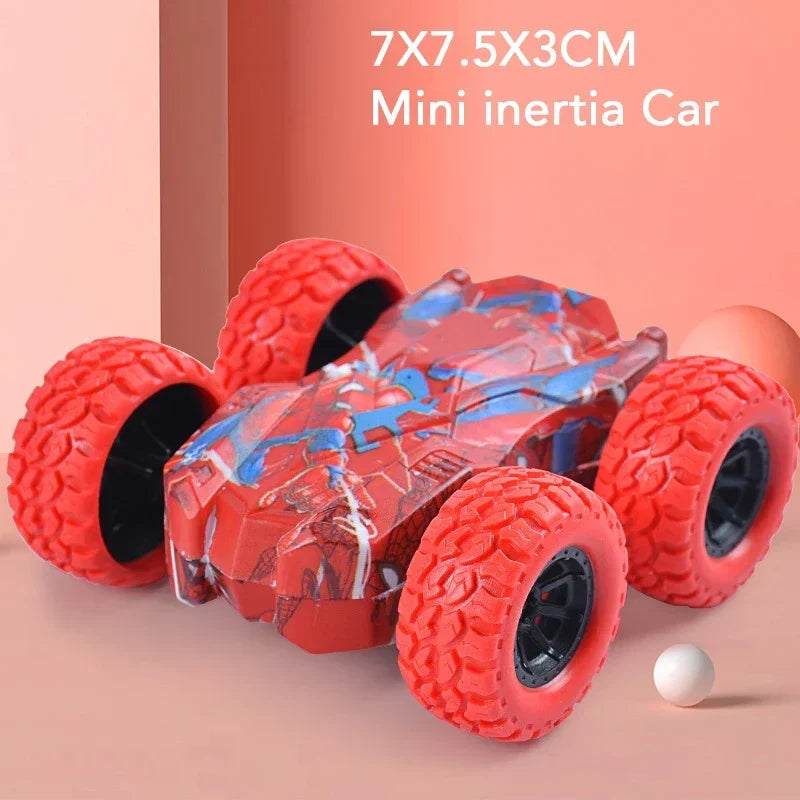Creative Pull Back Car Double-Side Vehicle Inertia Safety and Fall Resistance Shatter-Proof Model for Kids Children's Toys Car