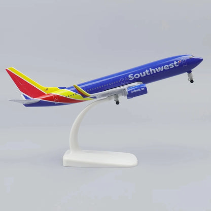 20cm Scale Toy Model Planes B737 Southwest Model Airplane Plane Alloy Diecast  Aircraft Model For Collection & Gifts