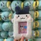 Kawaii Japanese Gotchi Plush Card Holder Cute Student Card Storage Bag Pendant Diy Keychain Stationery Gift