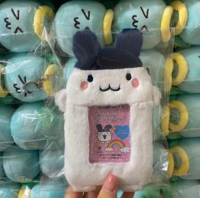 Kawaii Japanese Gotchi Plush Card Holder Cute Student Card Storage Bag Pendant Diy Keychain Stationery Gift