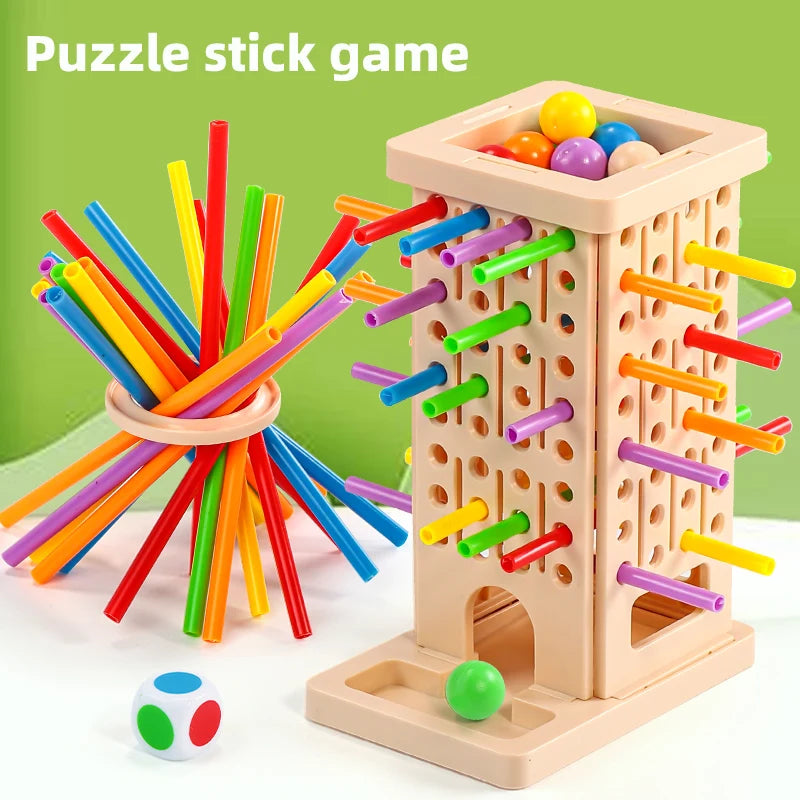 Parent Child Interactive Wooden Stick Children's Two Person Battle Spatial Thinking Training Puzzle Toy