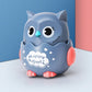 Classic Wind Up Interactive Owl Shaped Press Mechanical Sliding Toys for Boys Girls Birthday Xmas Gift