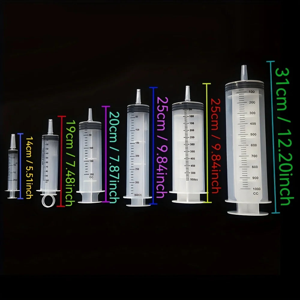 Large Capacity Plastic Oil Extractor Syringe 100-1000ml Multi-use for Car Oil Lab Glue Pet Veterinary Watering
