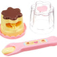 Feeding Pudding Feeding Toy Cute Pink Jelly Strawberry Pudding Set Desktop Ornament Models Desk Interior for Children Funny Gift