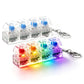 Luminous Keyboard Keychain, Pressable LED Button Fidget Toy,Office Desk Decor, Great Birthday Gift,Squeeze Relief Stress Anytime