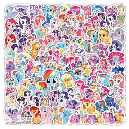 103Pcs My Little Pony Stickers Cute Cartoon Waterproof Vinyl Decals DIY Decor for Water Bottle Laptop Luggage Phone Case Sticker