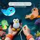 DIY Sewing Toys for Kids, Make Milk Tea Ocean Animal Plushie Craft Set Handmade Fabric with Holes and Threads Gifts