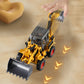 1:70 9 Styles Mini Yellow Alloy Forklift Driller Road Roller Engineering Diecast Construction Vehicle Inertia Toys for Boys Gift