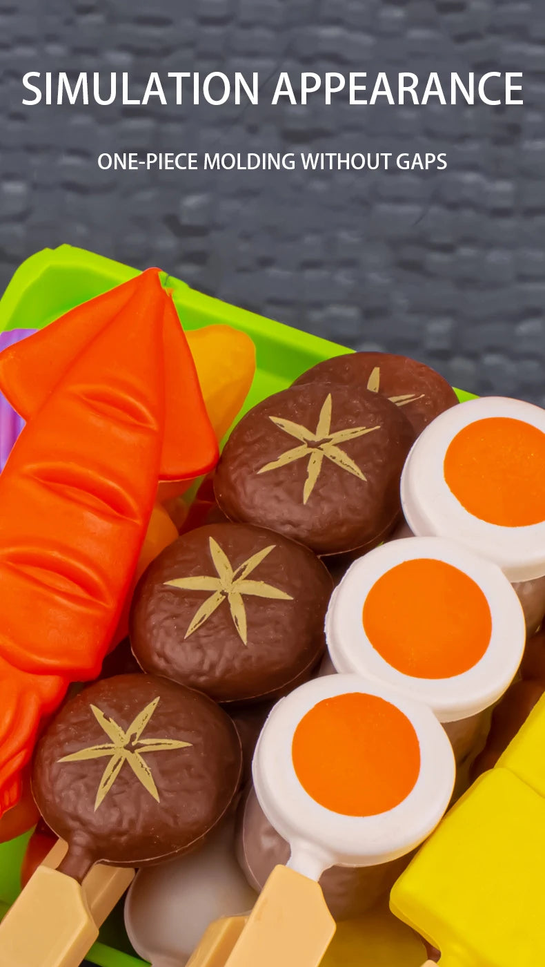Baby Dress Up Kitchen Toys BBQ Set Kids Simulated BBQ Cookware Cooking Simulated Food Cosplay Educational Gift Toys
