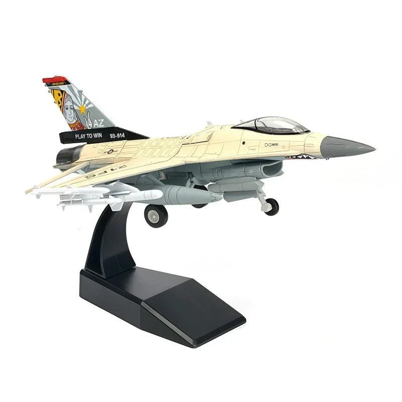 1/72 Military Series F-16 A/B Fighting Falcon Building Blocks Fighter Kit Glue Free DIY Assembled Bricks Jet Toys For Xmas Gifts