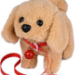 18CM Electric Simulation Puppy Plush Toys Interactive Dog Robot  Walking Barking Tail Wagging Toy for Kids Birthday Xmas Gift
