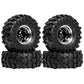 RED SPIDER 4Pcs 1.3 Inch 70mm RC Crawler Rubber Tires Metal Beadlock Wheel Rims Off‑Road Tyre Set for 1/18 1/24 RC Crawler Axial SCX24 FMS FCX24 RC Car Upgrade Spare Parts