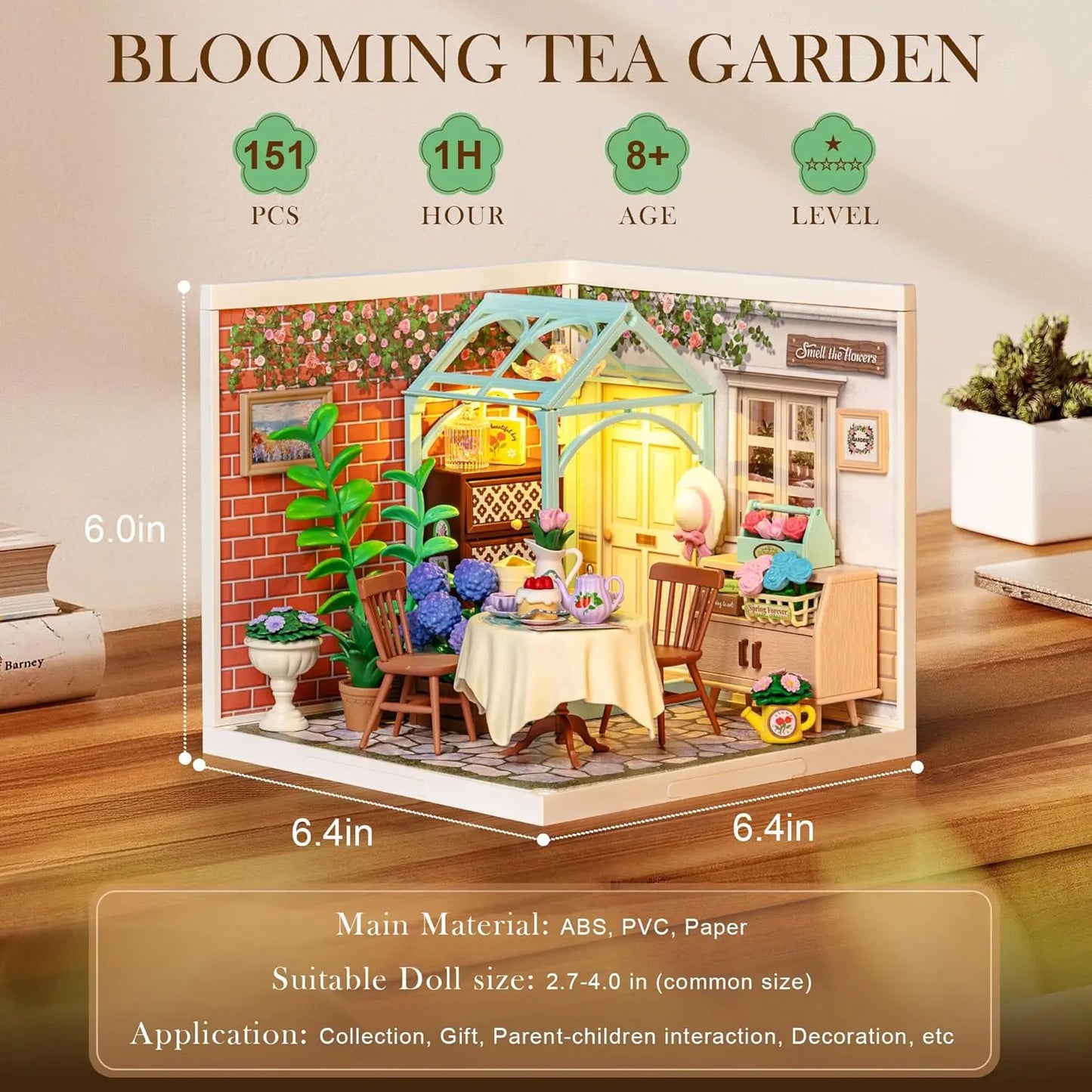 Rolife DIY Miniature Dollhouse Kit with Accessories Model Supply Store Kit with LED to Build Decent Birthday Gift