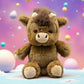 Adorable Highland Cattle Plush Toy 45cm - Huggable Running Cow Stuffed Animal Made with Premium Soft Fabric, Soothing Companion