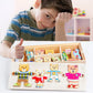 Montessori Little Bear Change Clothes Kids Early Education Wooden Jigsaw Puzzle Dressing Game Baby Puzzle Toys For Children Gift