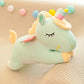 Kawaii Lying Unicorn Plush Toy Stuffed Soft Cute White Pink Horse Appease Doll Pillow for Kids Girls Birthday Gift Room Decor