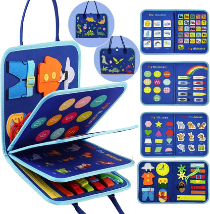 Busy Board Montessori Toys for Toddler Boy Birthday Gifts, Busy Book Sensory Toys for Toddlers Learning Educational