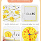 Children Montessori Clock Educational Toys Hour Minute Second Cognition Matching Puzzle Toys Kids Early Preschool Teaching Aid