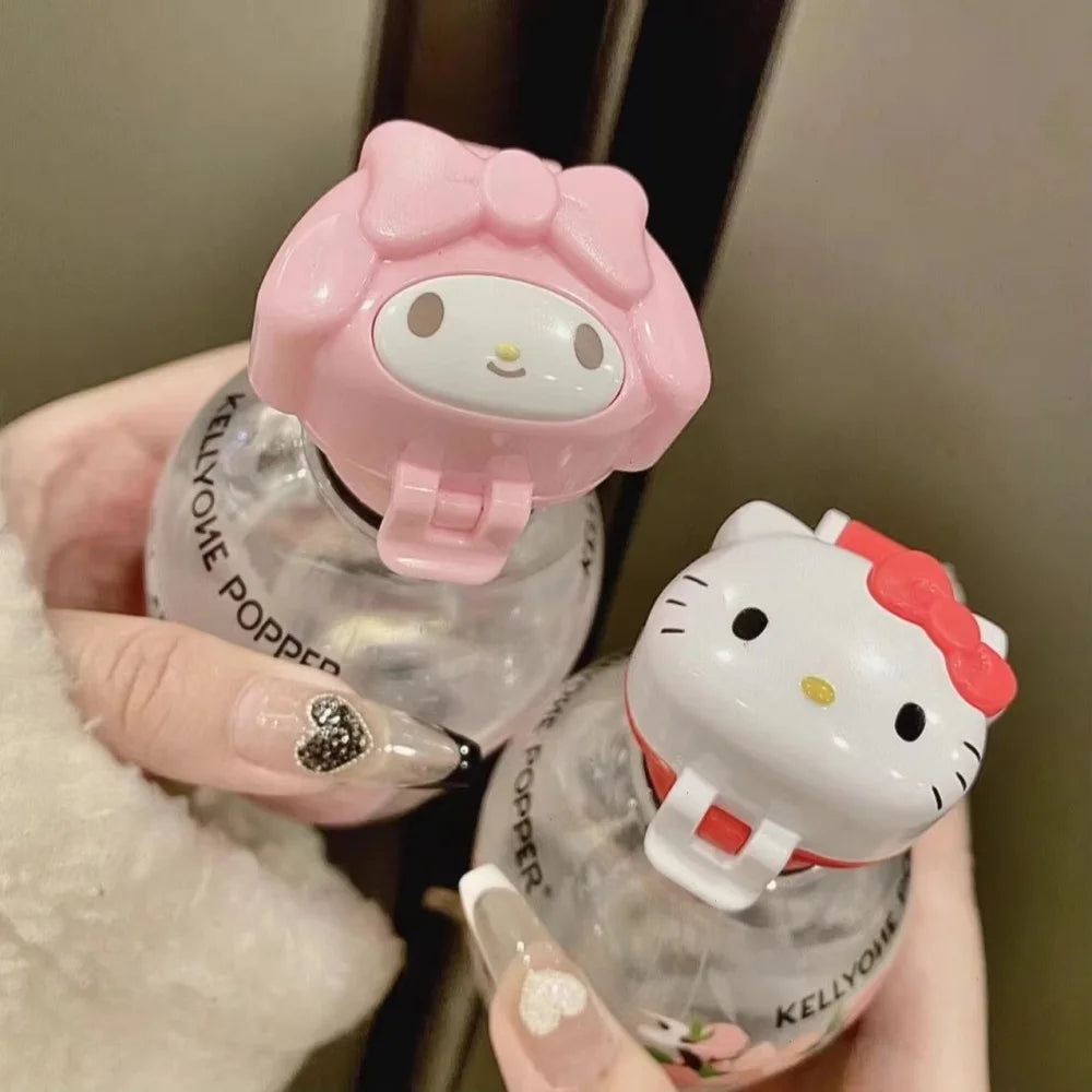 Genuine Sanrio Straw Bottle Cap for Women My Melody Hello Kitty Cute Cartoon Drink Lid for Water Bottles Gifts