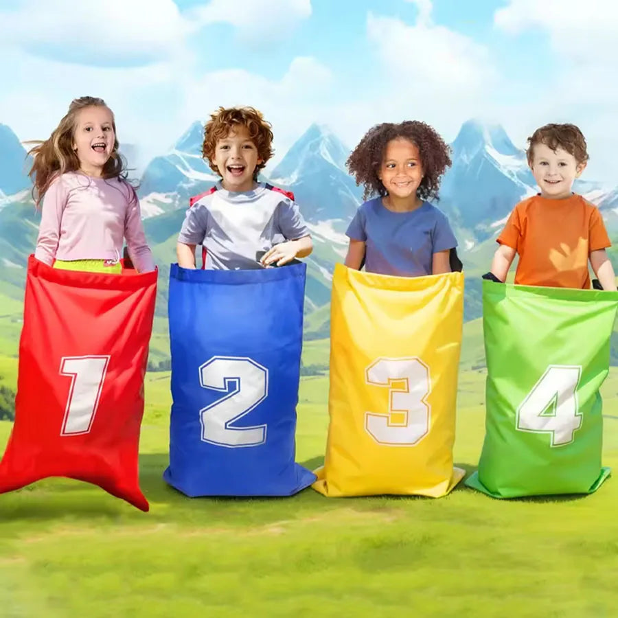 1pcs Colorful Kids Jumping Bags Foldable Lightweight Kids Field Race Bag Portable Easy To Carry Outdoor Games Outdoor Race Bags