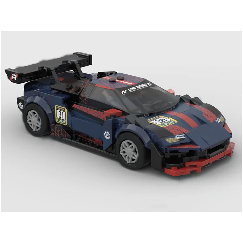 GT3 car model MOC  speed supercar creative educational children's building block gift