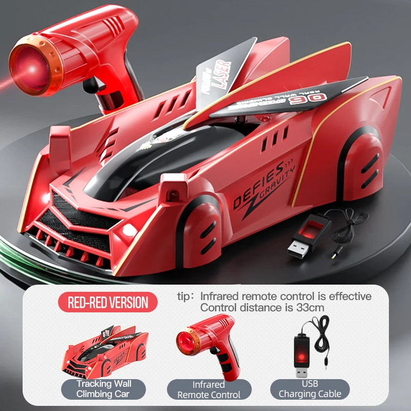 Infrared Sensor Remote Control Wall-Climbing Car, Four-Wheel Drive Toy Racing Car, Children's Toy Car