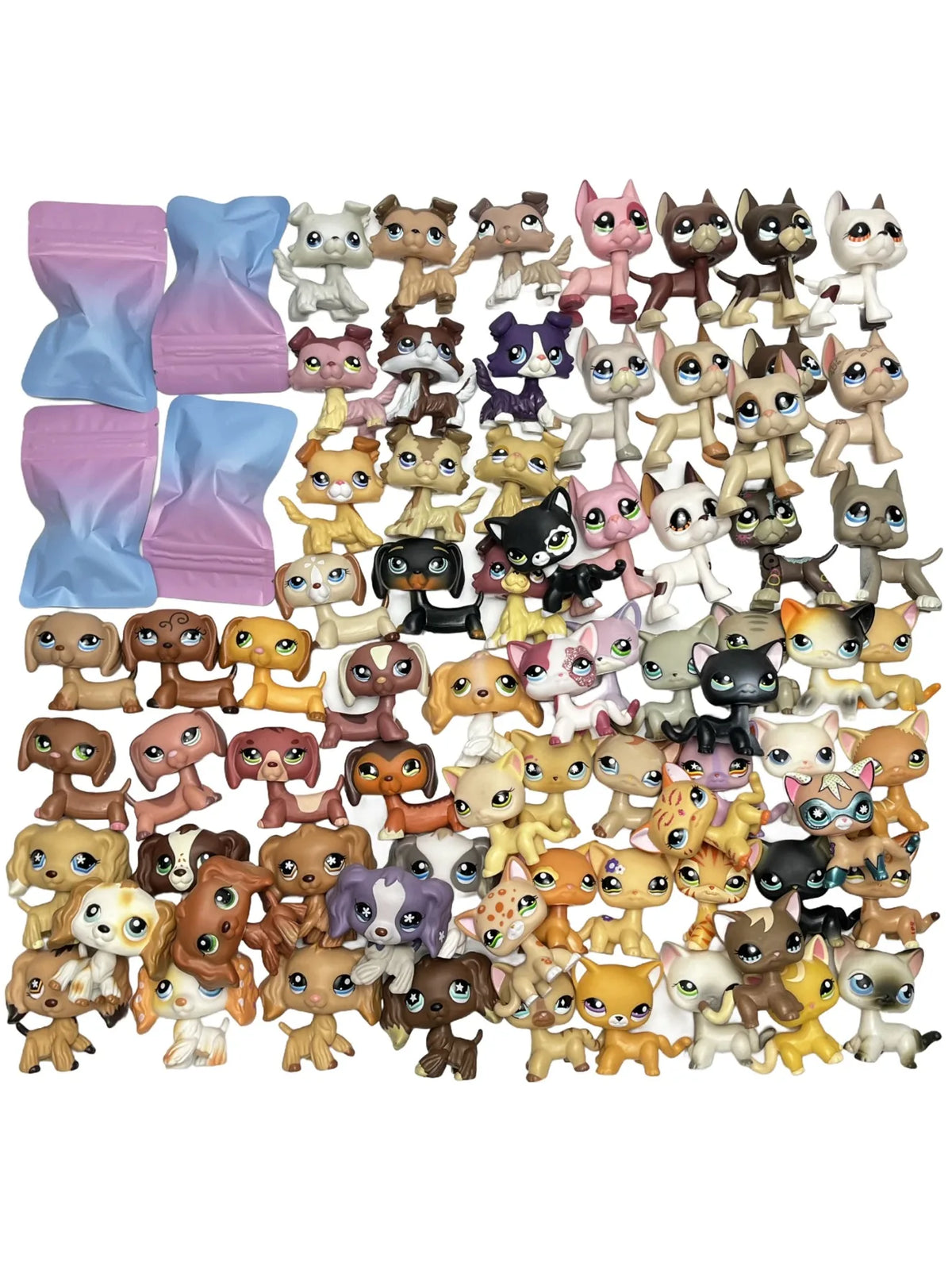 3pcs/lot Random Pet Short Hair Cat Dog Collie Dachshund Dane Spaniel Bobble Head Lps Toy