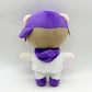 Kawaii Justin Bieber Plush Toy with Purple Cap And White Jacket Soft Stuffed Animal Gift for Fans